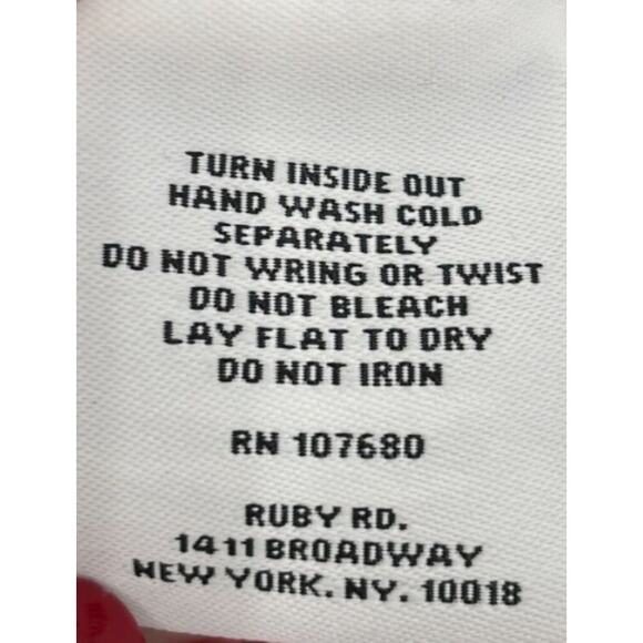 Ruby Rd. Women's Red Rhinestone Metallic 3/4 Sleeves Pullover Sweater | Size L - Picture 8 of 8